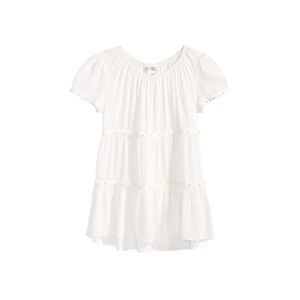 Kandy Kiss Big Girls Pearl Trim Gauze Top
